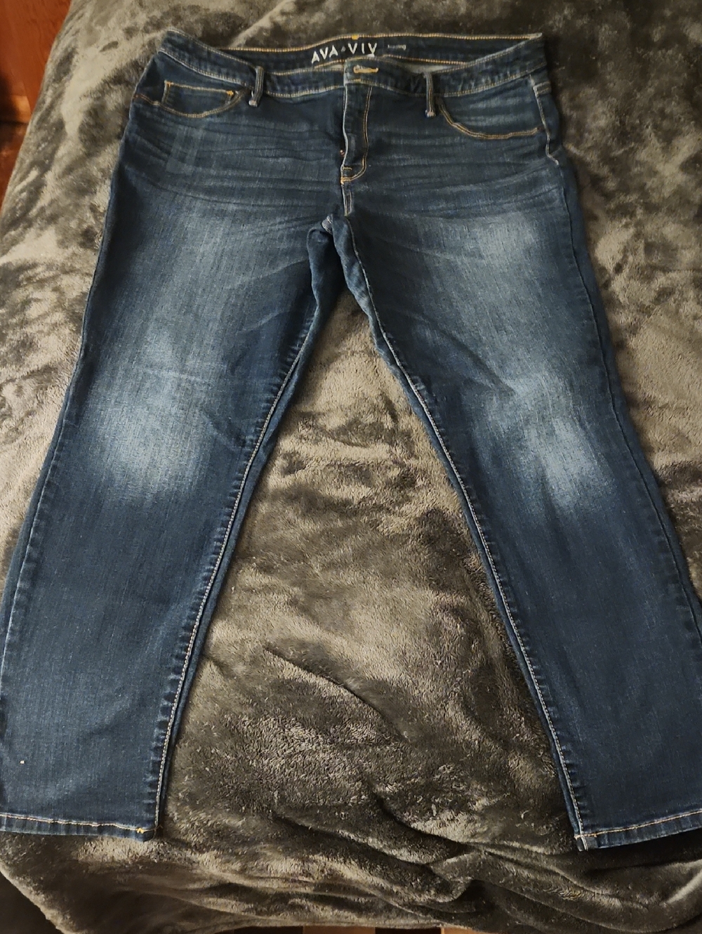 Ava & Viv Women's Medium Dark Blue Skinny Jeans